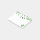 Niedlicher Zickzack Apple-Mit Monogramm-Lehrer Post-it Klebezettel (angewinkelt)
