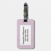 Niedlicher Zickzack Zickzack und patriotischer Gepäckanhänger (Rückseite vertikal)