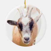 Niedlicher Ziegenblick Keramik Ornament (Hinten)