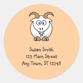 Niedlicher Ziegensticker Runder Aufkleber