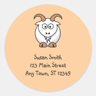 Niedlicher Ziegensticker Runder Aufkleber