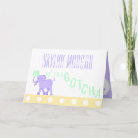 Niedlicher Zirkus-Elefant-lila Adoptions-Gotcha