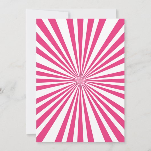 Niedlicher Zirkus-Karneval der Mädchen Einladung z (Rückseite)