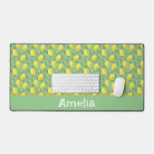 Niedlicher Zitronengelb Schreibtischunterlage (Tastatur & Maus)