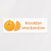 Niedlicher Zitrusfrüchte Cartoon personalisiert Etiketten (Design 2)