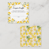 Niedlicher Zitrusfrüchte Sommertaucher Raffel Begleitkarte (Vorne/Hinten)