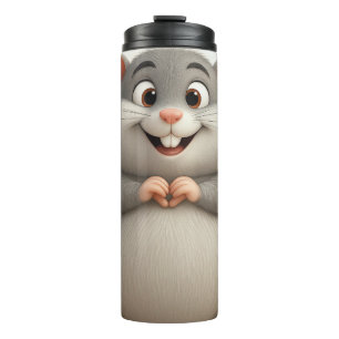 Niedlicher Zodiac-Maus-Cartoon Thermaltumbler Thermosbecher