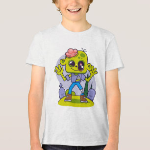 Niedlicher Zombie-Cartoon - Fun & Spooky Boys Hall Tri-Blend Shirt