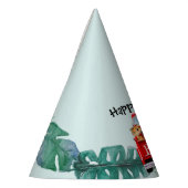 Niedlicher Zoo-Dschungelbauer Traktorjunge Birthda Partyhütchen (Links)