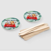 Niedlicher Zoo-Dschungelbauernjunge Birthday Party Fächer (Non-assembled)