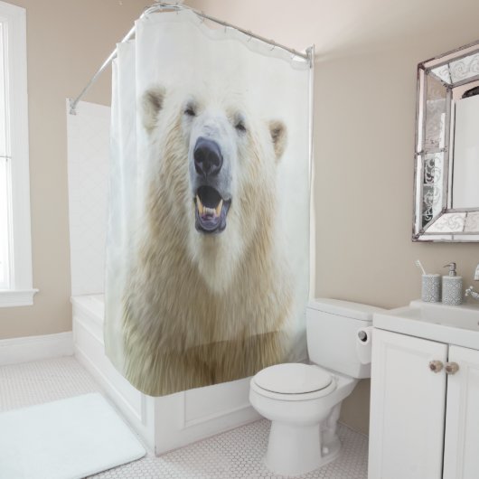 Niedlicher Zoo-Polar Duschvorhang (Beispiel)