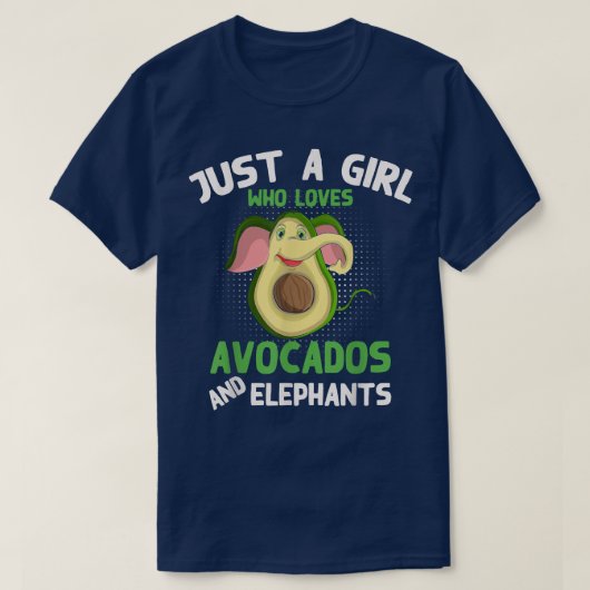 Niedlicher Zoo Tier nur ein Mädchen, das Avocados T-Shirt (Design vorne)