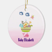 Niedlicher Zoo Tiergarten mit einem Schmetterling- Keramikornament (Links)