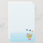 Niedlicher Zoo Tiergarten mit Schmetterling und Wa Briefpapier (Vorne/Hinten)