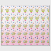 Niedlicher Zoo Tiergarten mit Schmetterling und Wa Geschenkpapier (Flach)