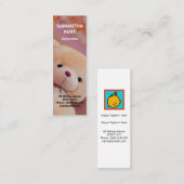 Niedlicher Zorn Teddy Bär Babysitter Mini Visitenkarte (Vorne/Hinten)