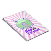 Niedlicher zorniger Frosch Kawaii Sternexplosion G Notizblock (Rechte Seite)