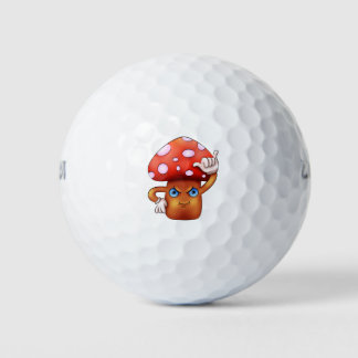 Niedlicher zorniger Pilz Golfball