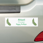 Niedlicher Zucchini-Happy-Cartoon Autoaufkleber (Auf Auto)