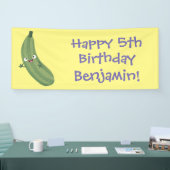 Niedlicher Zucchini-Happy-Cartoon Banner (Messe)