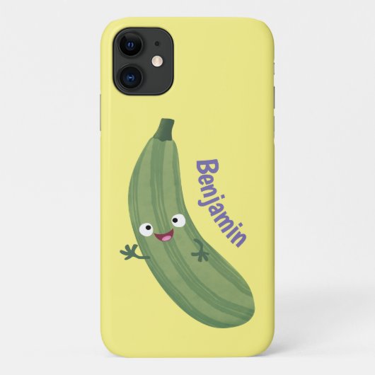 Niedlicher Zucchini-Happy-Cartoon Case-Mate iPhone Hülle (Rückseite)