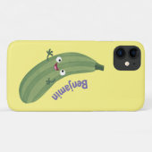 Niedlicher Zucchini-Happy-Cartoon Case-Mate iPhone Hülle (Rückseite (Horizontal))