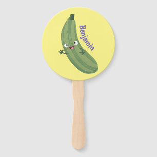 Niedlicher Zucchini-Happy-Cartoon Fächer