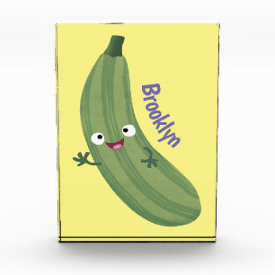 Niedlicher Zucchini-Happy-Cartoon Fotoblock