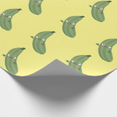 Niedlicher Zucchini-Happy-Cartoon Geschenkpapier (Ecke)