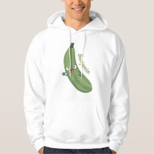 Niedlicher Zucchini-Happy-Cartoon Hoodie