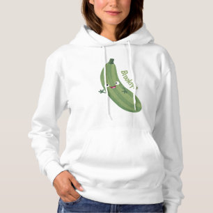 Niedlicher Zucchini-Happy-Cartoon Hoodie