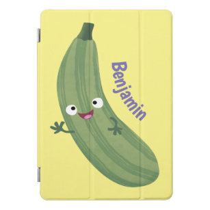 Niedlicher Zucchini-Happy-Cartoon iPad Pro Cover
