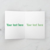 Niedlicher Zucchini-Happy-Cartoon Karte (Innenseite)