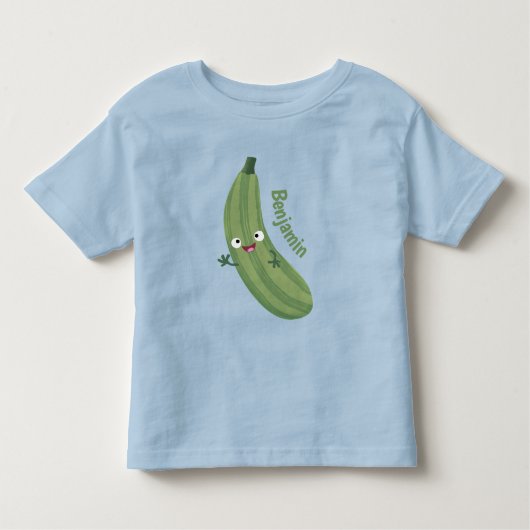 Niedlicher Zucchini-Happy-Cartoon Kleinkind T-shirt (Vorderseite)