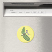 Niedlicher Zucchini-Happy-Cartoon Magnet (In Situ (Geschirrspüler))