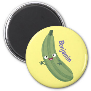 Niedlicher Zucchini-Happy-Cartoon Magnet