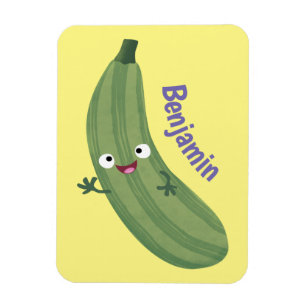 Niedlicher Zucchini-Happy-Cartoon Magnet