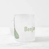 Niedlicher Zucchini-Happy-Cartoon Mattglastasse (Vorderseite Links)