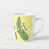 Niedlicher Zucchini-Happy-Cartoon Milchtasse (Rechts)