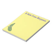 Niedlicher Zucchini-Happy-Cartoon Notizblock (Rotiert)