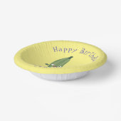 Niedlicher Zucchini-Happy-Cartoon Pappteller (Gewinkelt)