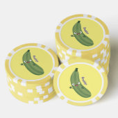 Niedlicher Zucchini-Happy-Cartoon Pokerchips (Stapel)