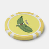 Niedlicher Zucchini-Happy-Cartoon Pokerchips (Einzeln)
