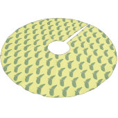 Niedlicher Zucchini-Happy-Cartoon Polyester Weihnachtsbaumdecke (Schrägansicht)