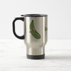Niedlicher Zucchini-Happy-Cartoon Reisebecher