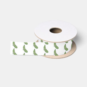 Niedlicher Zucchini-Happy-Cartoon Satinband