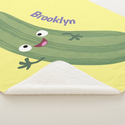 Niedlicher Zucchini-Happy-Cartoon Sherpadecke (3/4)