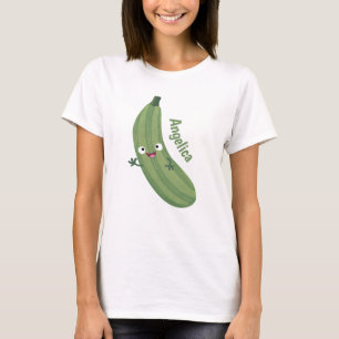 Niedlicher Zucchini-Happy-Cartoon T-Shirt