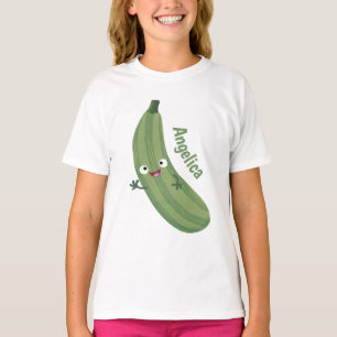 Niedlicher Zucchini-Happy-Cartoon T-Shirt
