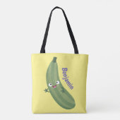 Niedlicher Zucchini-Happy-Cartoon Tasche (Rückseite)